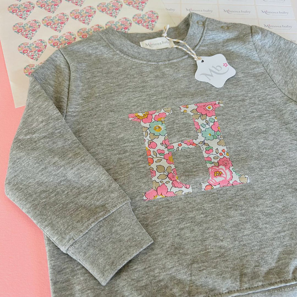 Personalised initial online sweatshirt