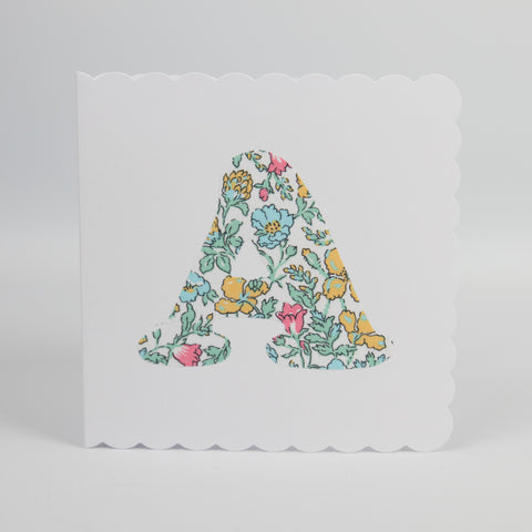 Initial card gift wrap