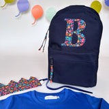 Navy initial backpack