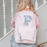 Pale pink initial backpack