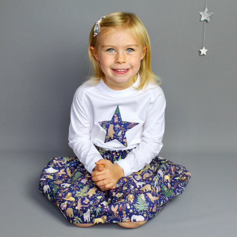 Christmas star t-shirt & skirt set