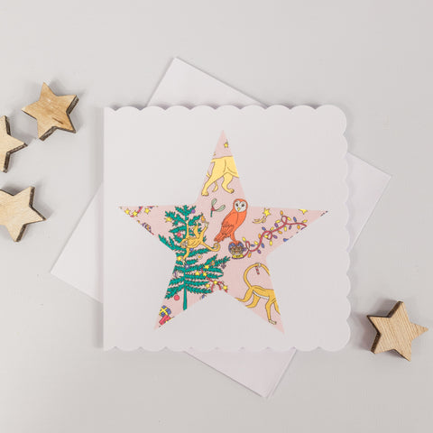 Pack of 6 star Christmas cards