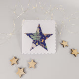 Pack of 6 star Christmas cards